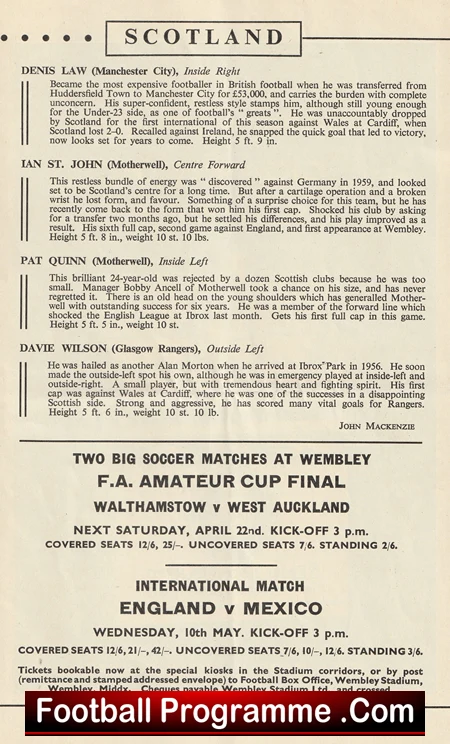 England v Scotland 1961 - The Score was 9 - 3 - Image 7