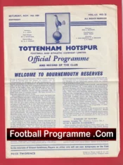 Tottenham Hotspur v Bournemouth 1959