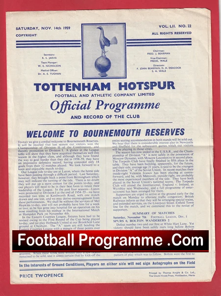 Tottenham Hotspur v Bournemouth 1959 - Image 2
