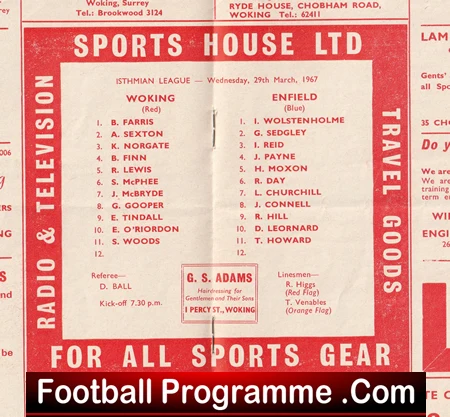 Woking v Enfield 1967 - Image 3
