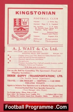 Kingstonian v Corinthian Casuals 1961
