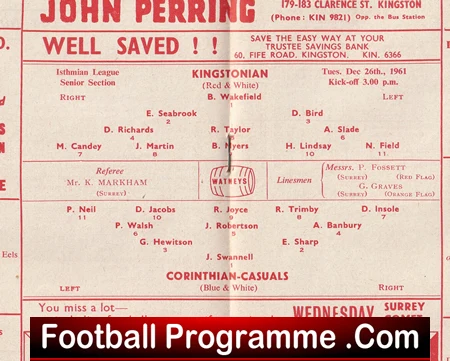 Kingstonian v Corinthian Casuals 1961 - Image 3