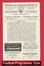 Tooting Mitcham United v Corinthian Casuals 1962 – Surrey Senior Cup