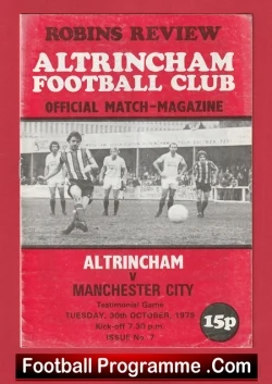 Altrincham v Manchester City 1979 - Testimonial Match