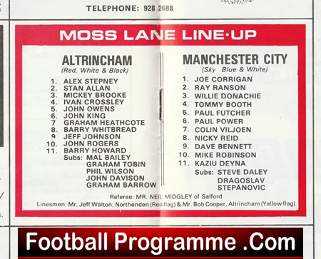 Altrincham v Manchester City 1979 - Testimonial Match - Image 3