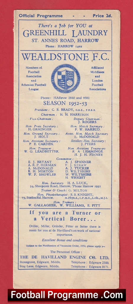 Wealdstone v Southall 1952 - Image 2