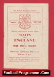 Wales v England 1957 – Amateur International at Bangor