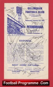 Gillingham v Peterborough United 1966 – Multi Signed Autographed
