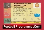 Manchester United v Nottingham Forest 1996 – Football Ticket