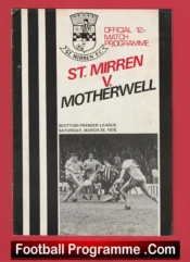 St Mirren v Motherwell 1978 – Alex Ferguson Manager
