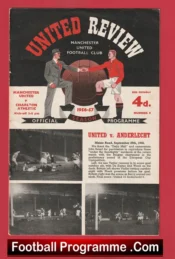 Manchester United v Charlton Athletic 1956 – Bobby Charlton First Debut Game