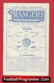 Glasgow Rangers v St Johnstone 1963 – Fergie HatTrick Fergie 3 Goals