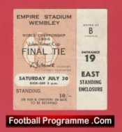 England v West Germany 1966 – Ticket World Cup Final Genuine