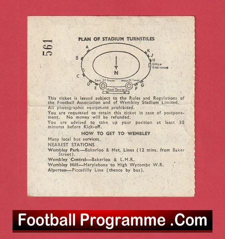 England v West Germany 1966 - Ticket World Cup Final Genuine - Image 3