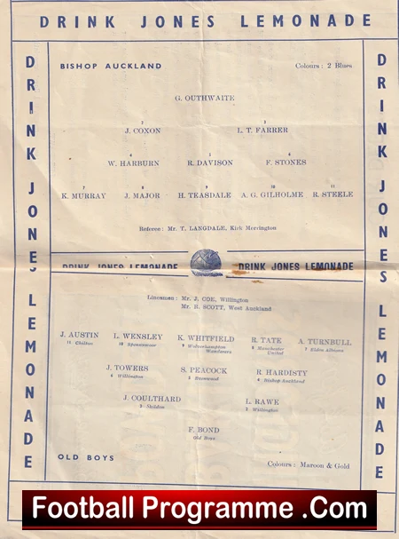 Bishop Auckland v King James Grammar School Old Boys 1949 - Image 3