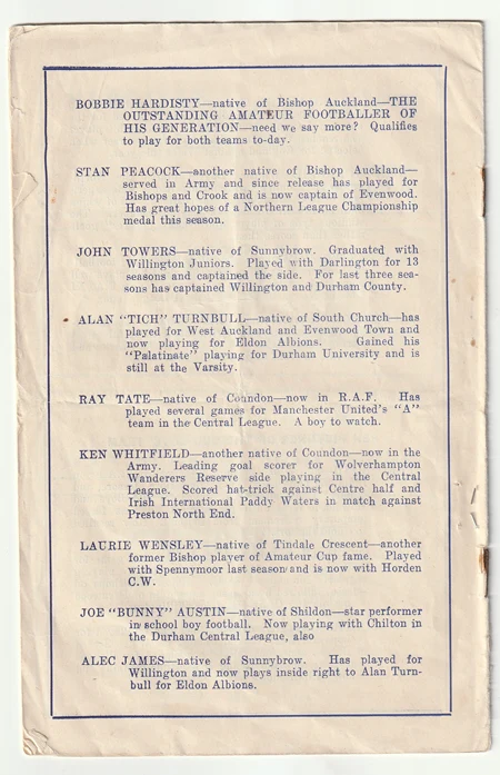 Bishop Auckland v King James Grammar School Old Boys 1949 - Image 5
