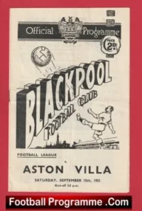 Blackpool v Aston Villa 1951