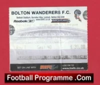 Bolton Wanderers v Manchester United 2004 – Football Ticket