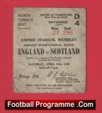 England v Scotland 1950 – Football Match Ticket Wembley
