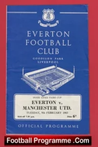 Everton v Manchester United 1964 – Inter Cities Fairs Cup