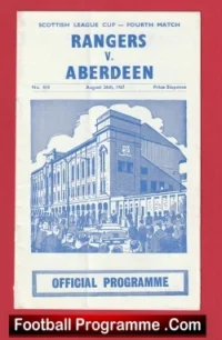 Glasgow Rangers v Aberdeen 1967 – Alex Ferguson Player