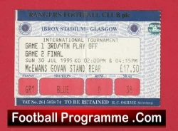 Ibrox Tournament 1995 - Man Utd in Scotland - football memorabilia