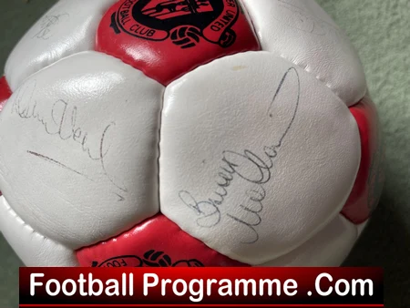Manchester United Multi Signed Football Ball 1990s Ferguson Robson Plus - Image 9