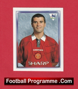 Manchester United Roy Keane Autographed Signed Football Sticker Man Utd - football programme