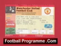 Manchester United v Chelsea 1996 – Football Ticket