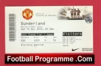 Manchester United v Sunderland 2012 – Football Ticket
