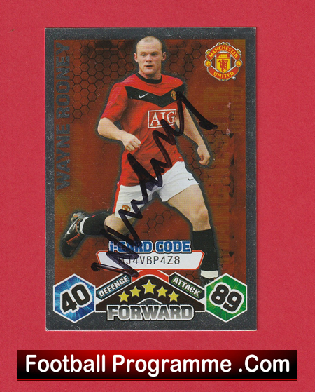 Manchester United Wayne Rooney Autograph Signed Football Card - Image 2