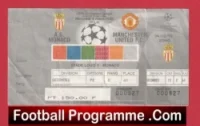 Monaco v Manchester United 1998 – Football Ticket