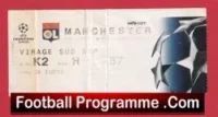 Olympique Lyonnais v Manchester United 2004 Football Ticket France