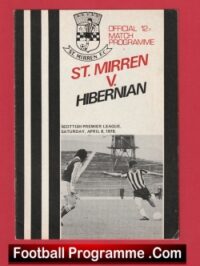 St Mirren v Hibernian Hibs 1978 – Alex Ferguson Manager