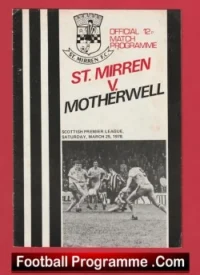 St Mirren v Motherwell 1978 – Alex Ferguson Manager