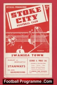 Stoke City v Swansea 1953 – Old Football Programmes