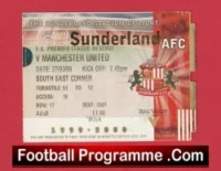 Sunderland v Manchester United 2000 – Football Ticket