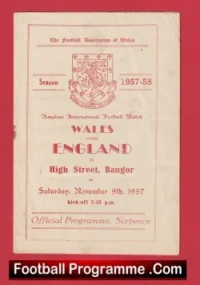 Wales v England 1957 – Amateur International at Bangor