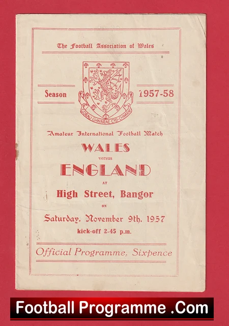 Wales v England 1957 - Amateur International at Bangor - Image 2