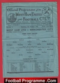 West Ham United v Manchester City 1946 – 1940s