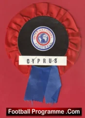 Cyprus Football Team Old Football Rosette 1960’s