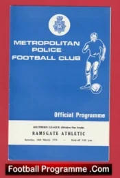 Metropolitan Police v Ramsgate Athletic 1974 – Met Police Football