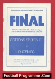 Cottons Sports v Quorn 1981 – Loughborough Cup Final