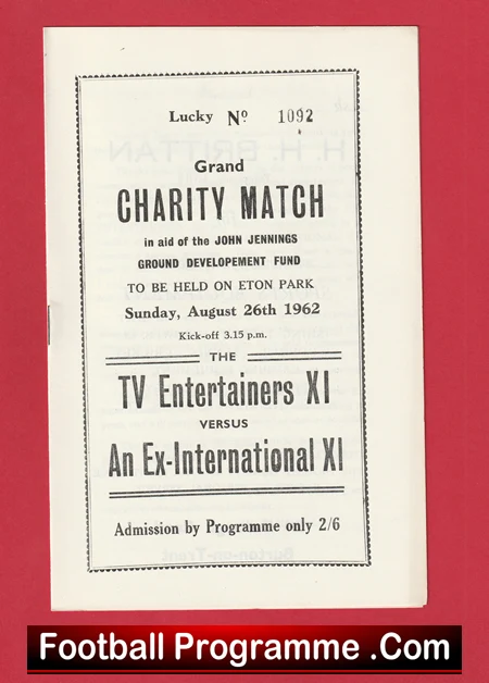 TV Entertainers X1 v Ex International X1 1962 - Burton On Trent - Image 2