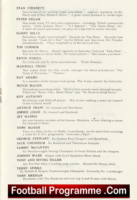 TV Entertainers X1 v Ex International X1 1962 - Burton On Trent - Image 4