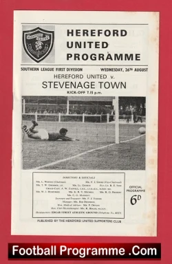 Hereford United v Stevenage Town 1964