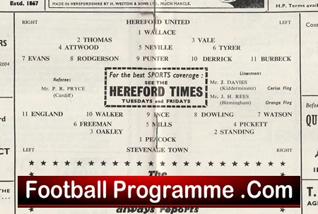 Hereford United v Stevenage Town 1964 - Image 3