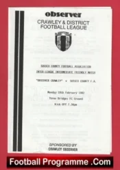 Observer Crawley v Sussex County 1992 – Three Bridges Ground