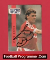 Manchester United Steve Bruce Man Utd Signed Football Card Autograph