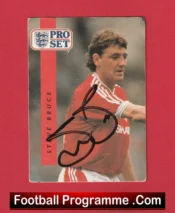 Manchester United Steve Bruce Man Utd Signed Football Card Autograph